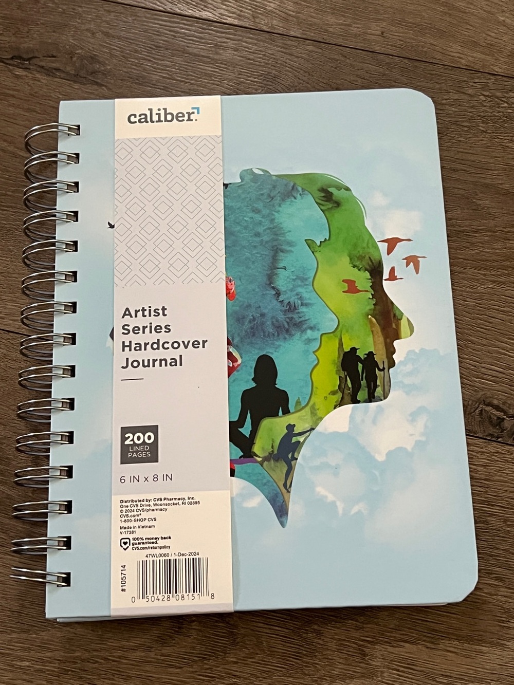 Caliber Artist Series Hardcover Spiral Bound Journal 6" × 8" 200 Pages NEW